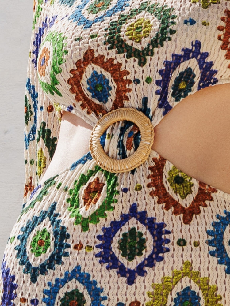Φόρεμα Maxi Crochet με Κρίκο