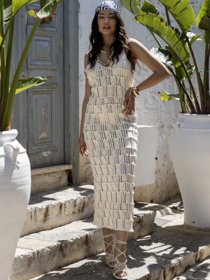 Φόρεμα Maxi Crochet Διαφάνεια